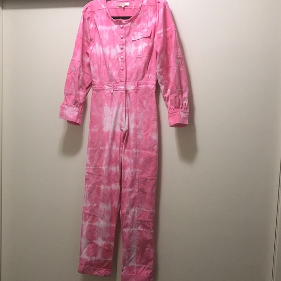 LOVESHACKFANCY
Paca tie-dyed belted denim jumpsuit - Picture 4 of 10